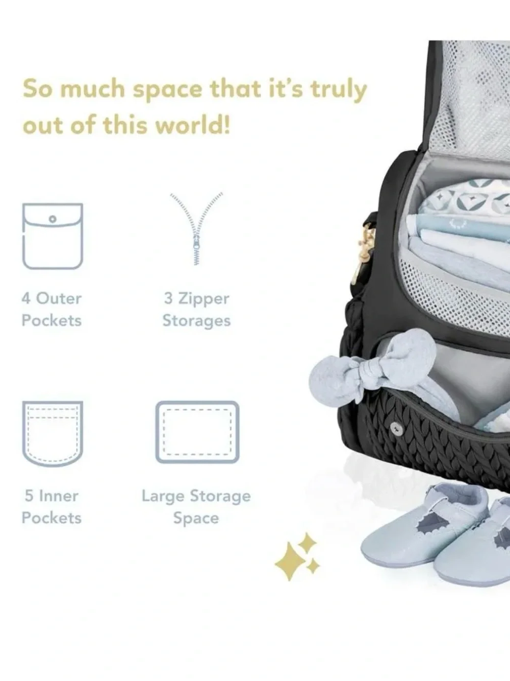 Hannah & Sophia Belle Convertible  Baby Diaper Backpack & Bag + pacifier bag